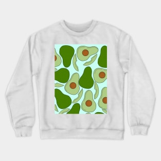 Avocado Pattern in Green Crewneck Sweatshirt